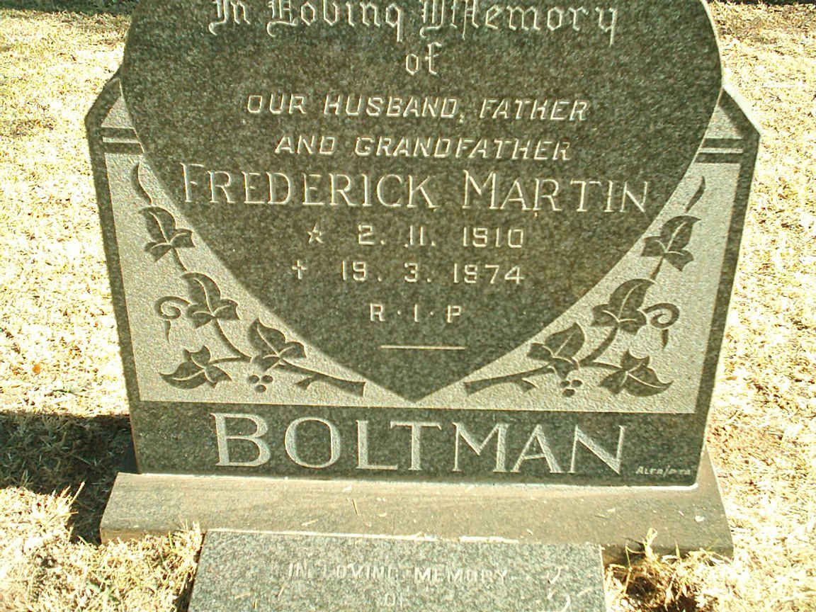 BOLTMAN Frederick Martin 1910-1974