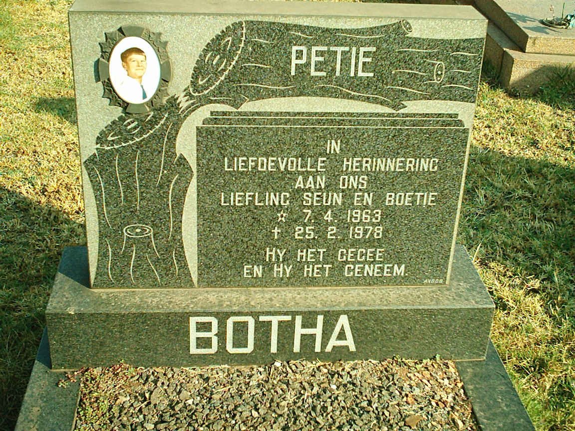 BOTHA Petie 1963-1978