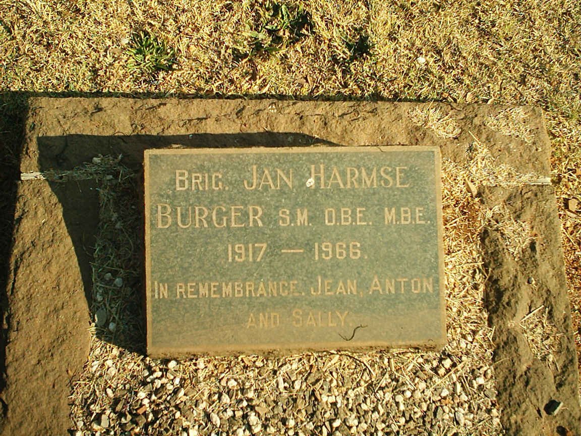 BURGER Jan Harmse 1917-1966