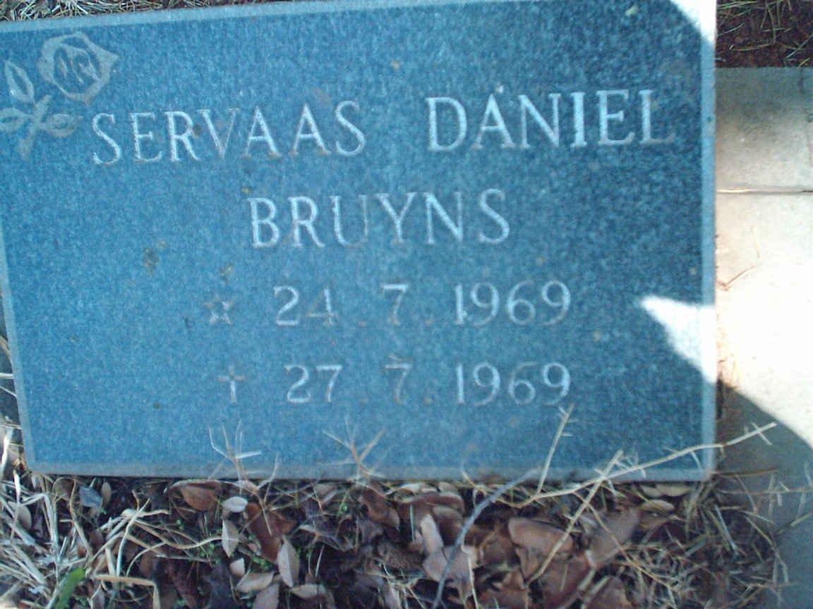 BRUYNS Servaas Daniel 1969-1969