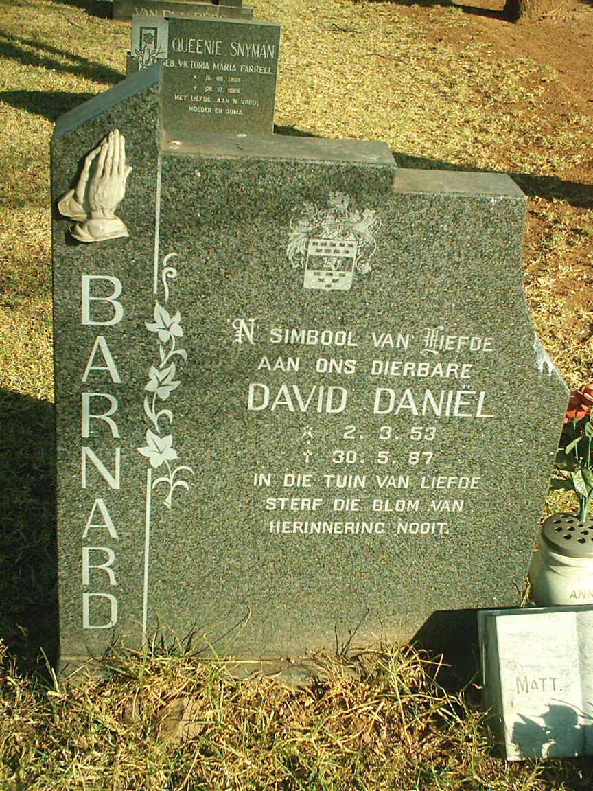 BARNARD David Daniel 1953-1987