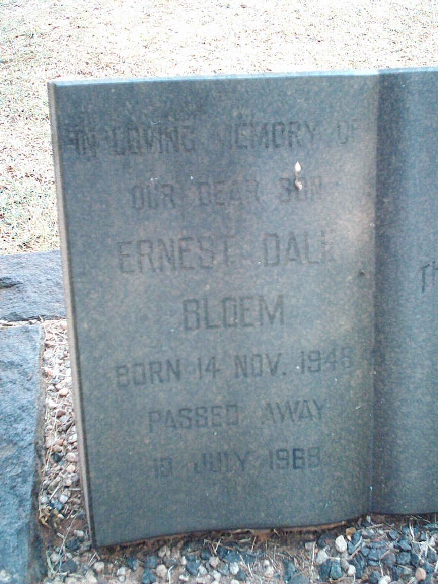 BLOEM Ernest Dale 1945-1968