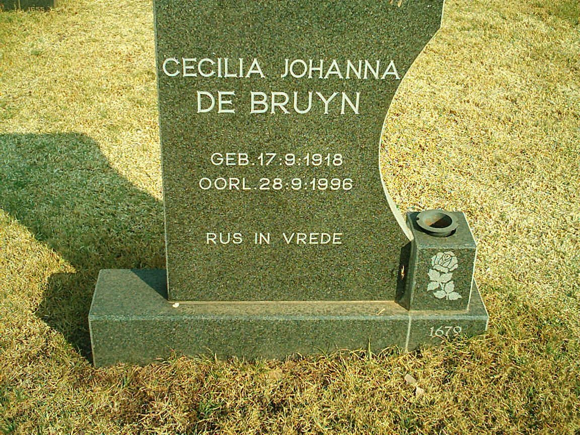 BRUYN Cecilia Johanna, de 1918-1996