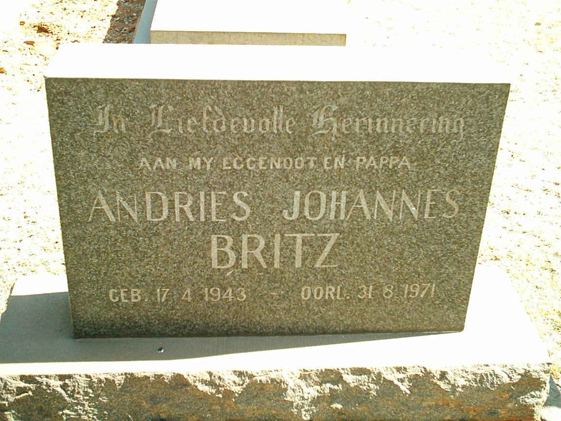 BRITZ Andries Johannes 1943-1971