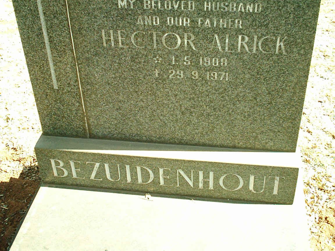 BEZUIDENHOUT Hector Alrick 1908-1971