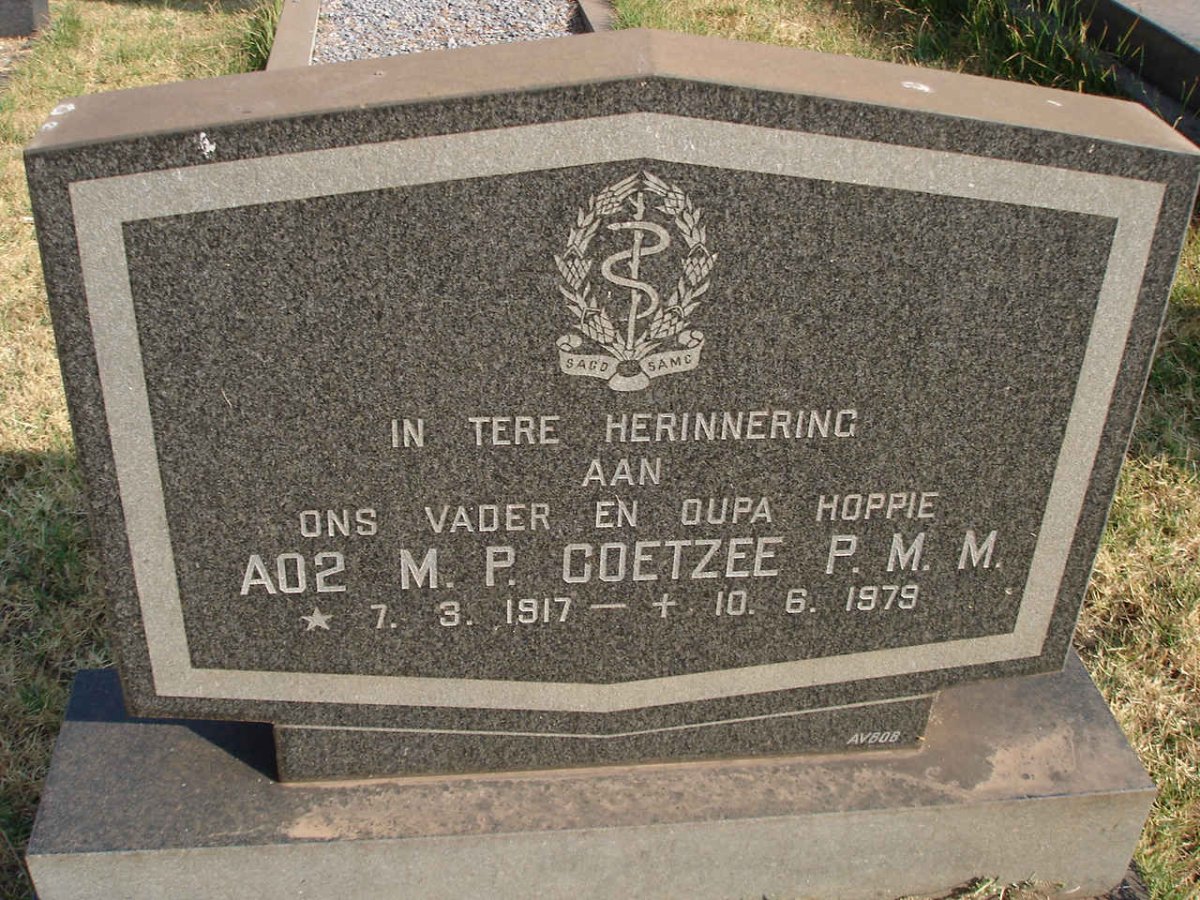 COETZEE M.P. 1917-1979