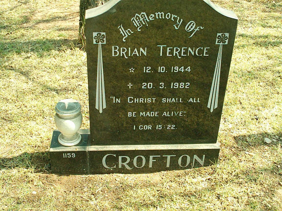 CROFTON Brian Terence 1944-1982
