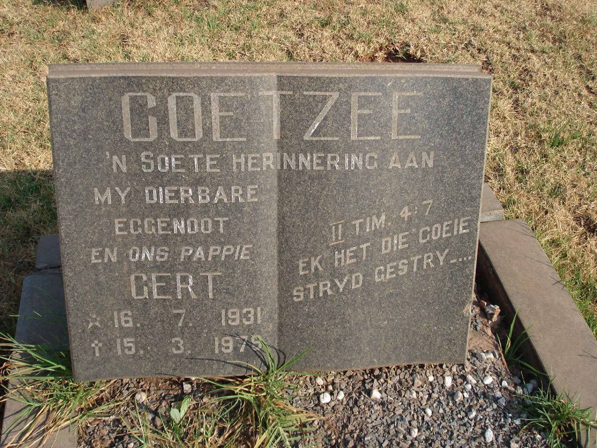 COETZEE Gert 1931-1979