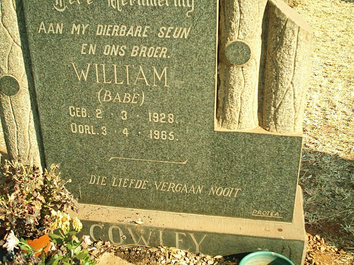 COWLEY William 1928-1965