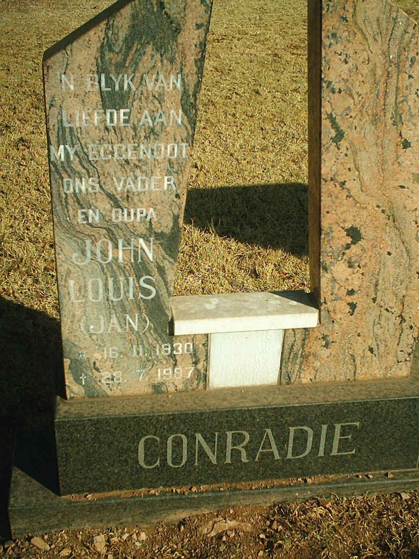 CONRADIE John Louis 1930-1987