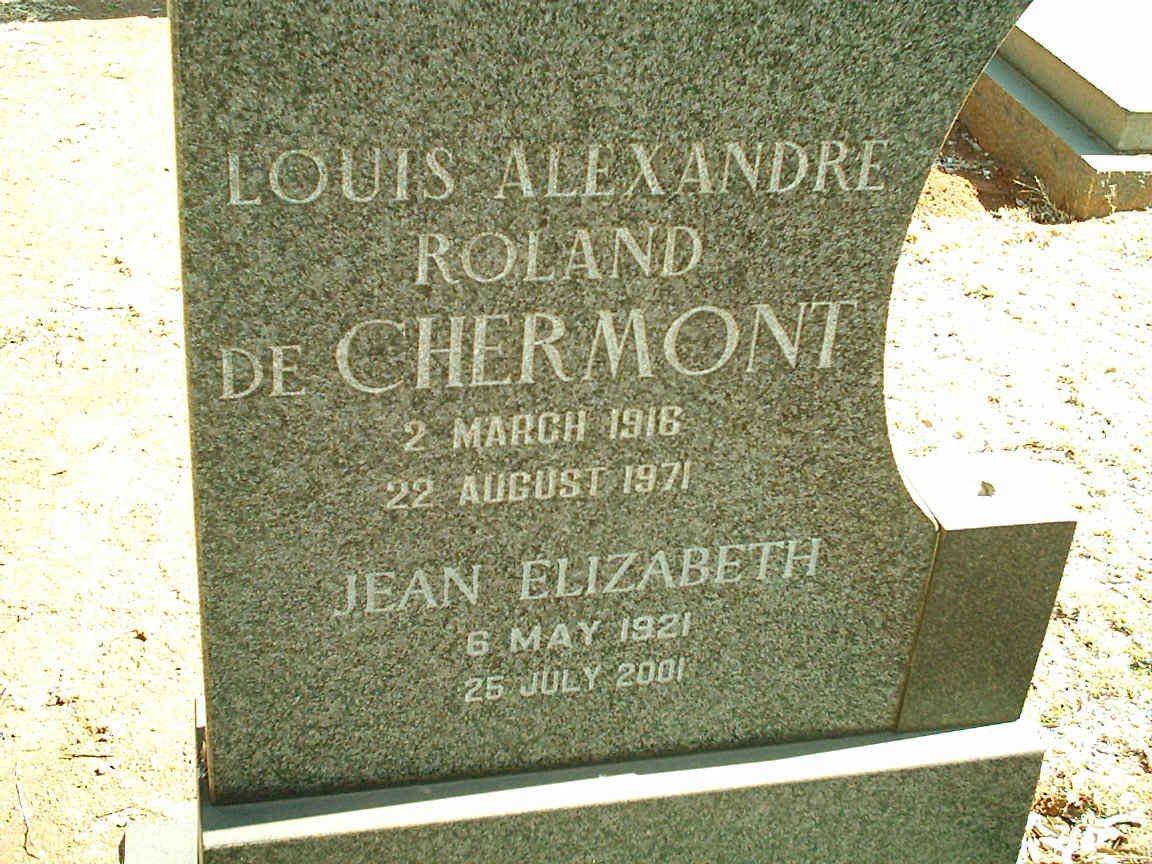 CHERMONT Louis Alexandre Roland, de 1916-1971 &amp; Jean Elizabeth 1921-2001