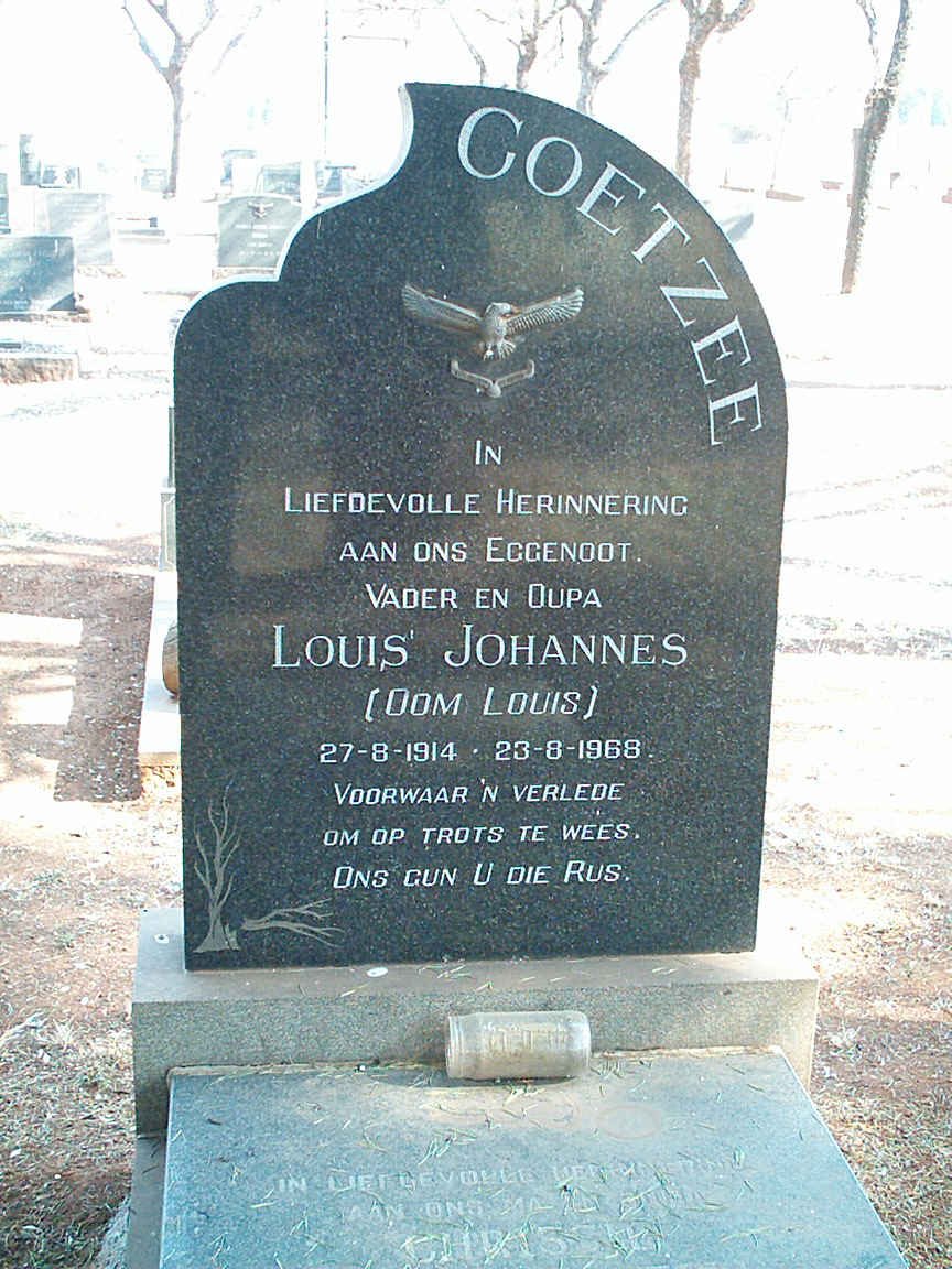 COETZEE Louis Johannes 1914-1968