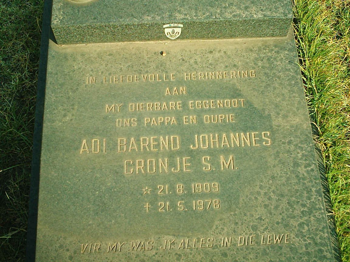 CRONJE Barend Johannes 1909-1978