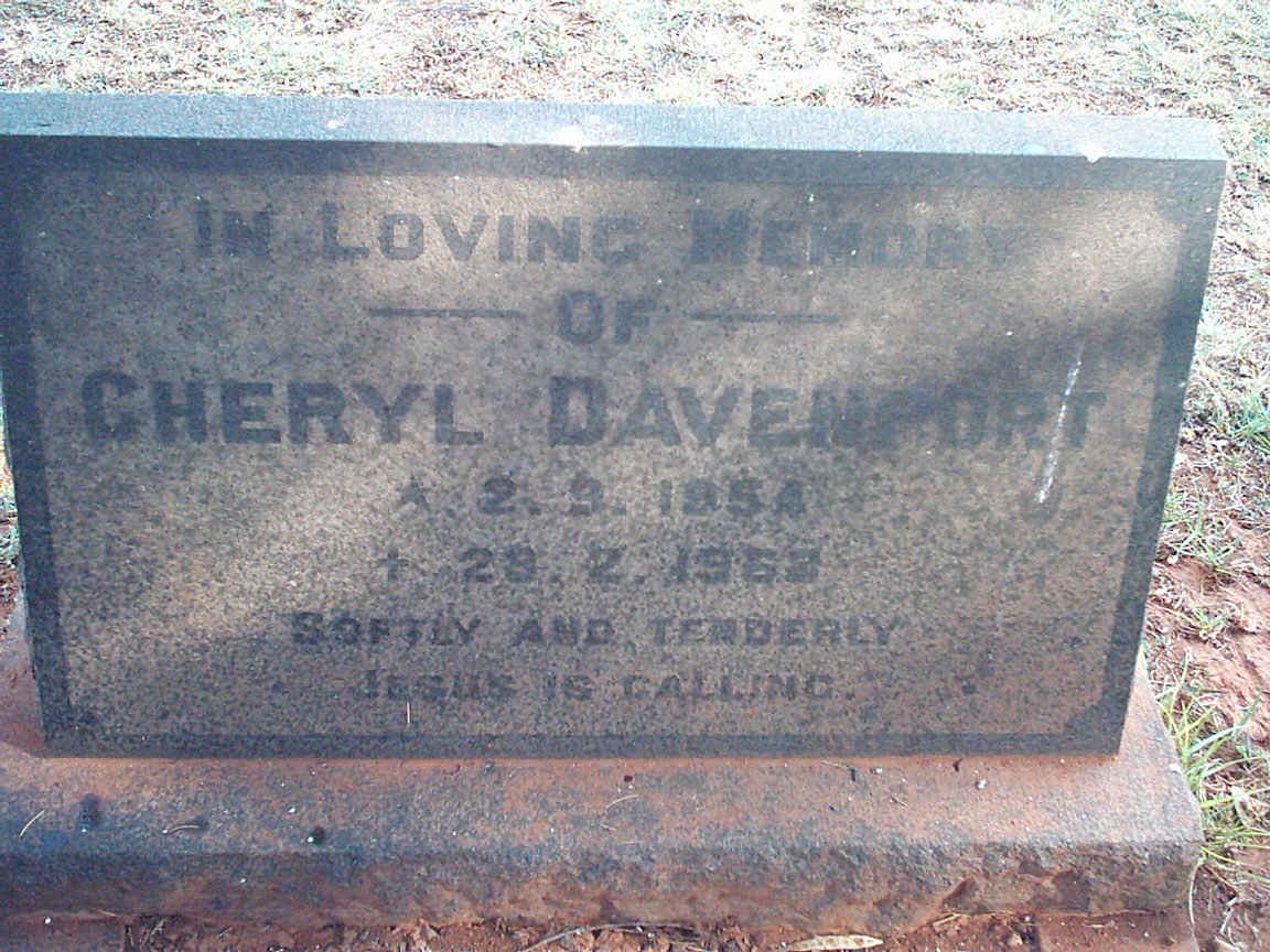 DAVENPORT Cheryl 1954-19?3