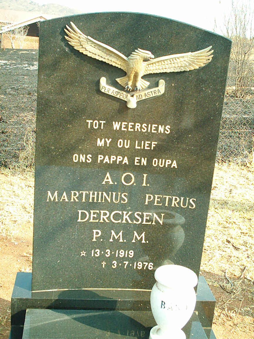 DERCKSON Marthinus Petrus 1919-1976