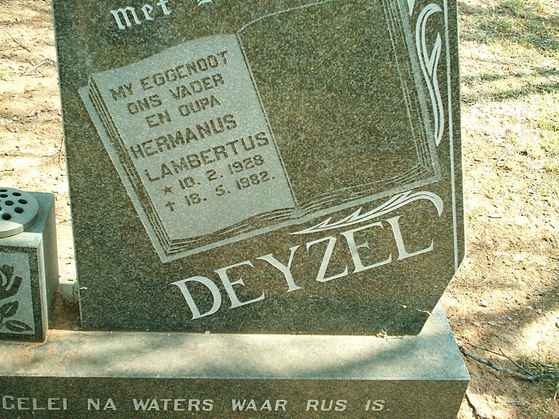 DEYZEL Hermanus Lambertus 1928-1982