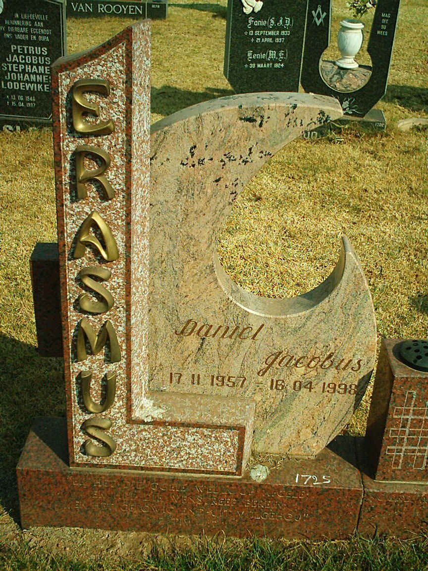 ERASMUS Daniel Jacobus 1957-1998