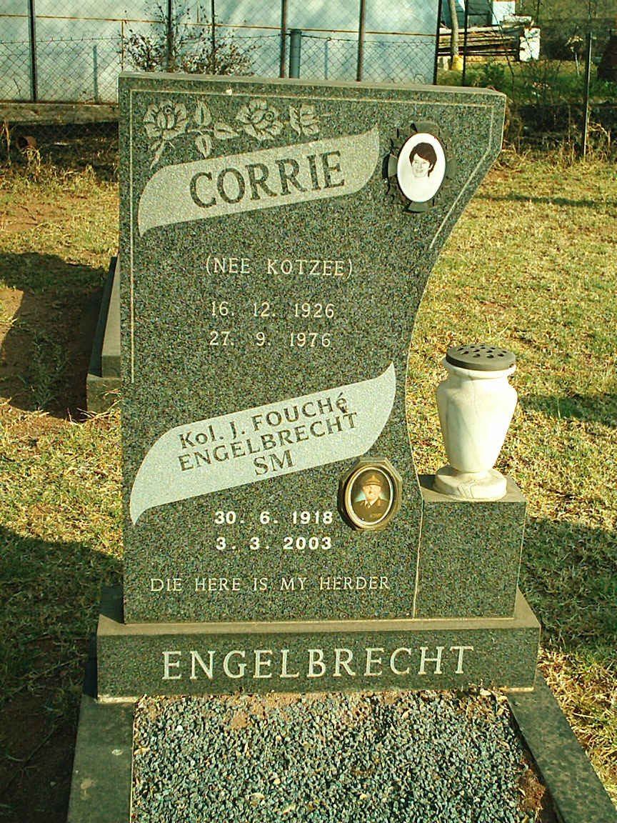 ENGELBRECHT J. Fouche 1918-2003 &amp; Corrie KOTZEE 1926-1976