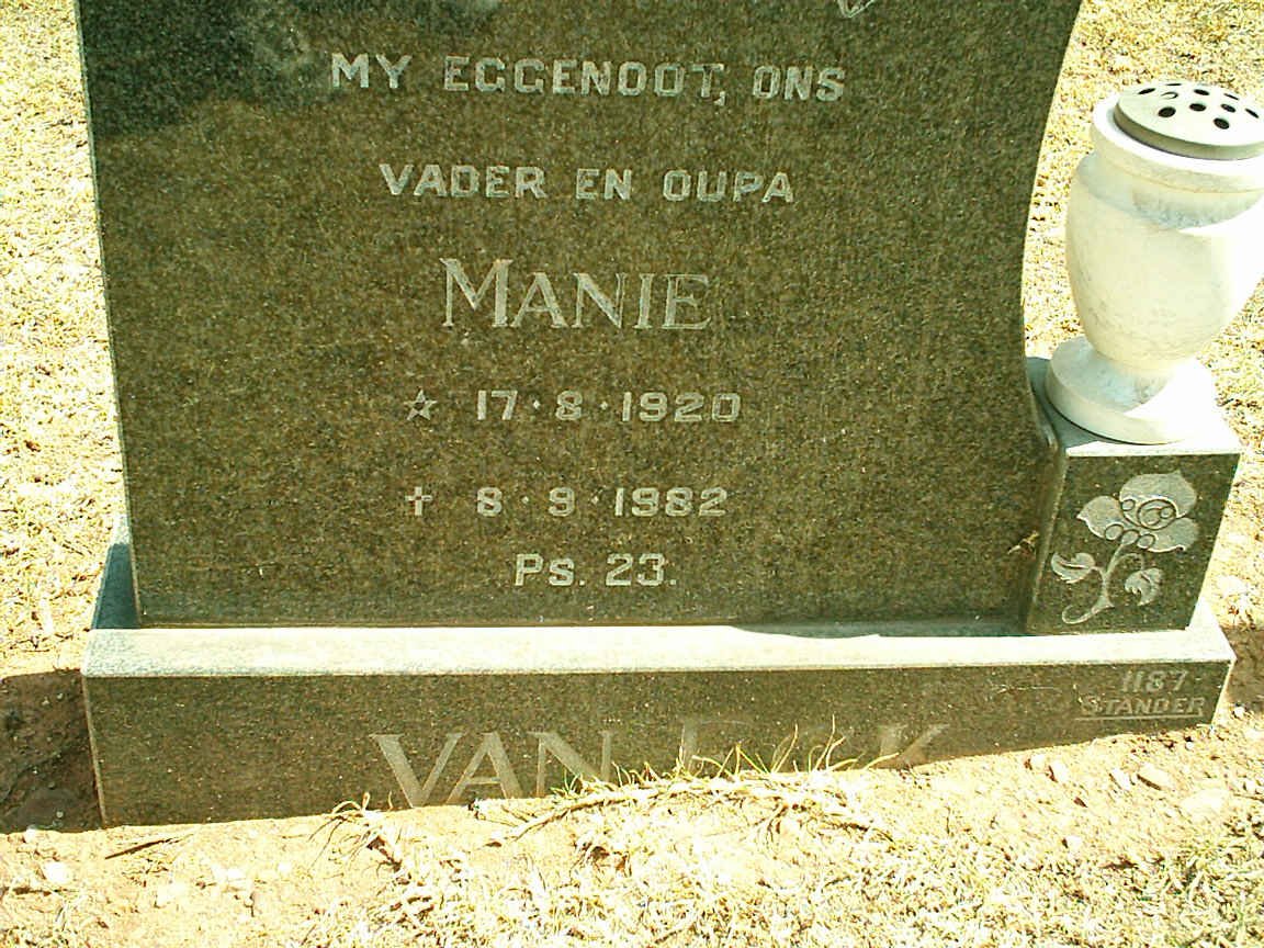ECK Manie, van 1920-1982