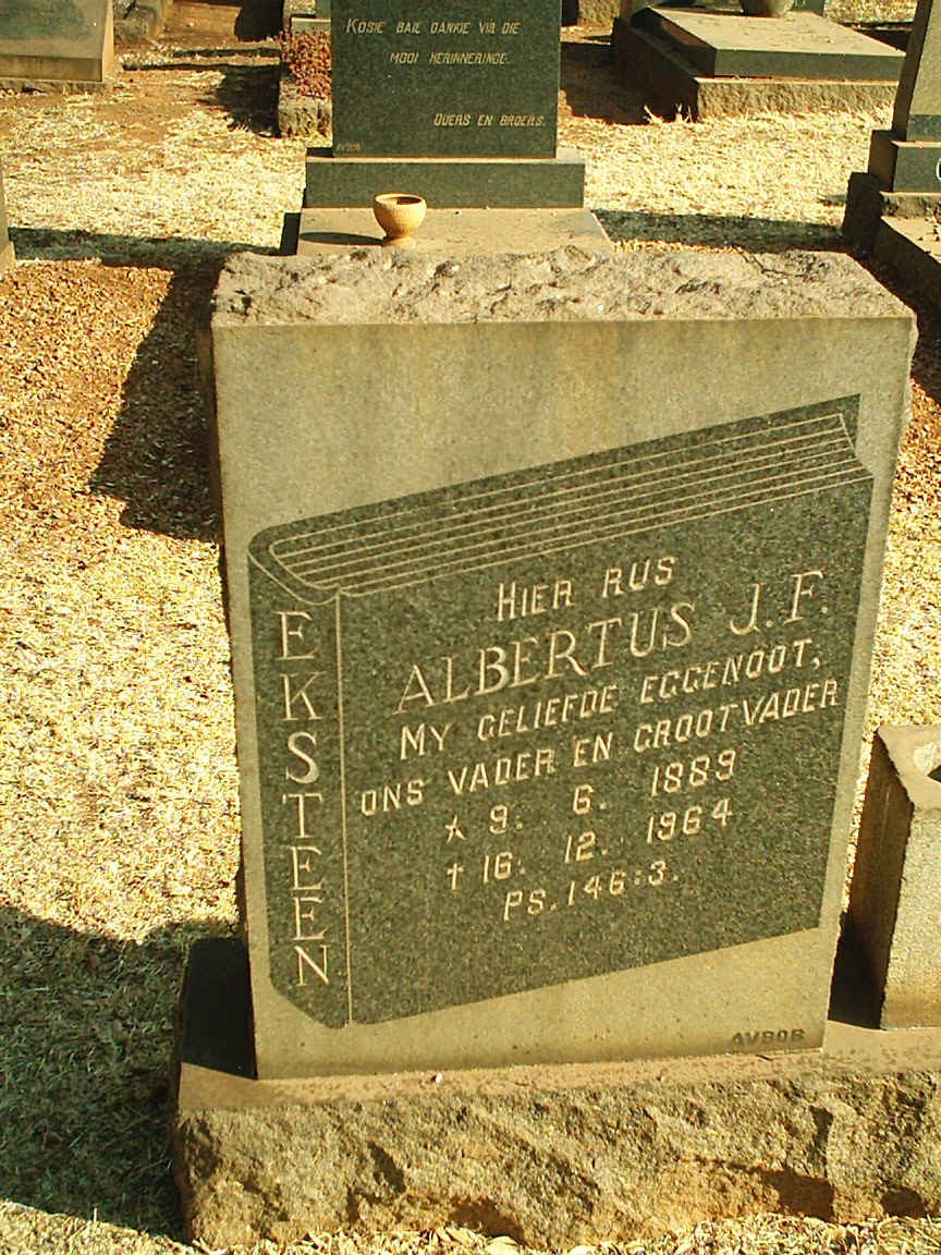EKSTEEN Albertus J.F. 1889-1964