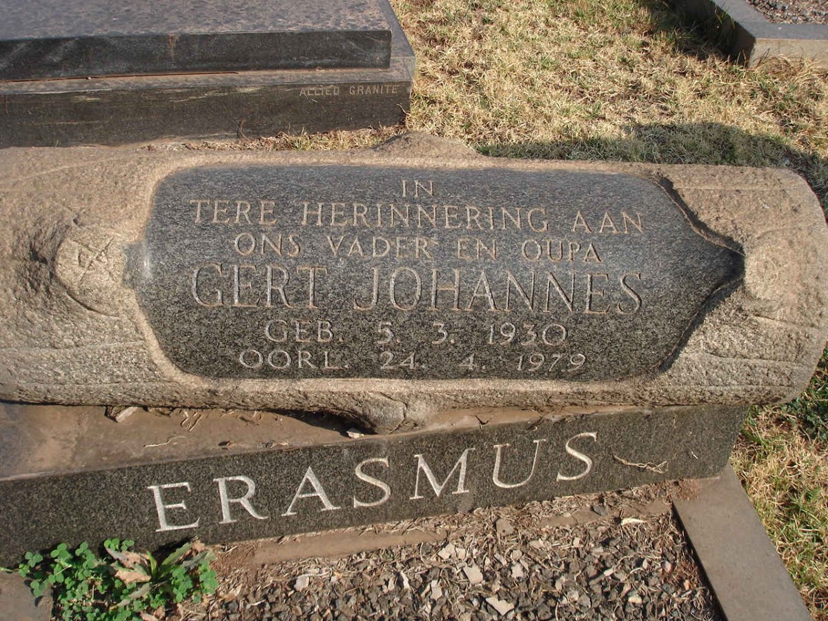 ERASMUS Gert Johannes 1930-1979