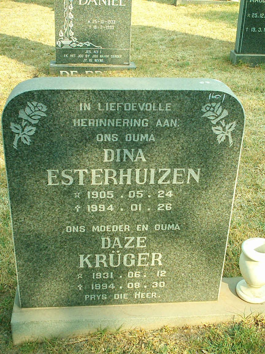 ESTERHUIZEN Dina 1905-1994 :: KRüGER Daze 1931-1994