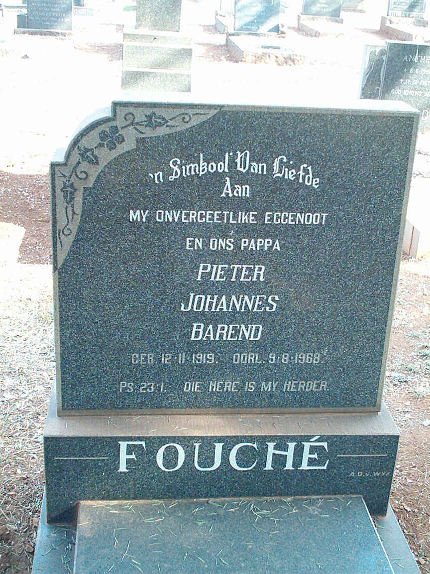FOUCHÉ Pieter Johannes Barend 1919-1968