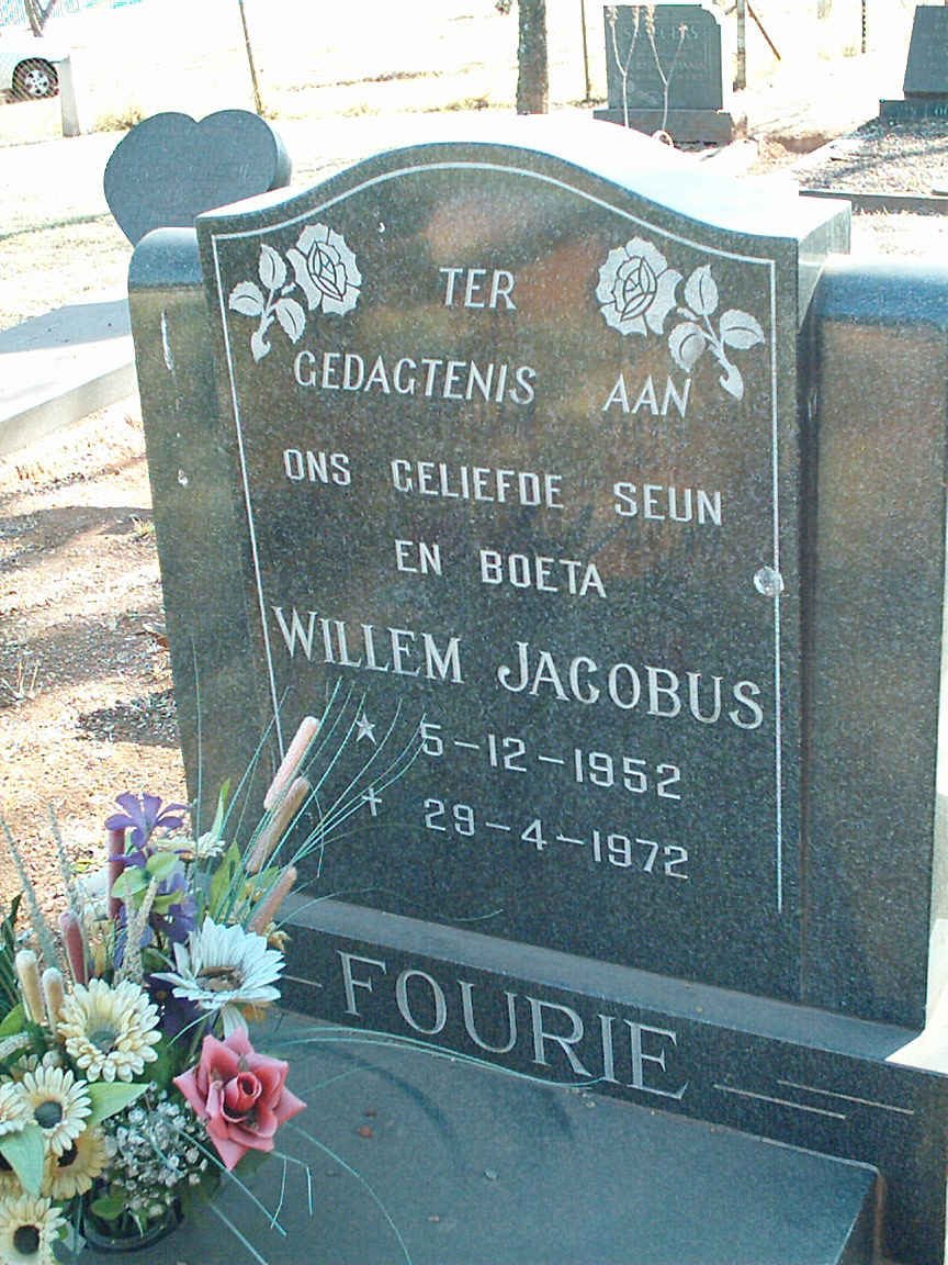 FOURIE Willem Jacobus 1952-1972