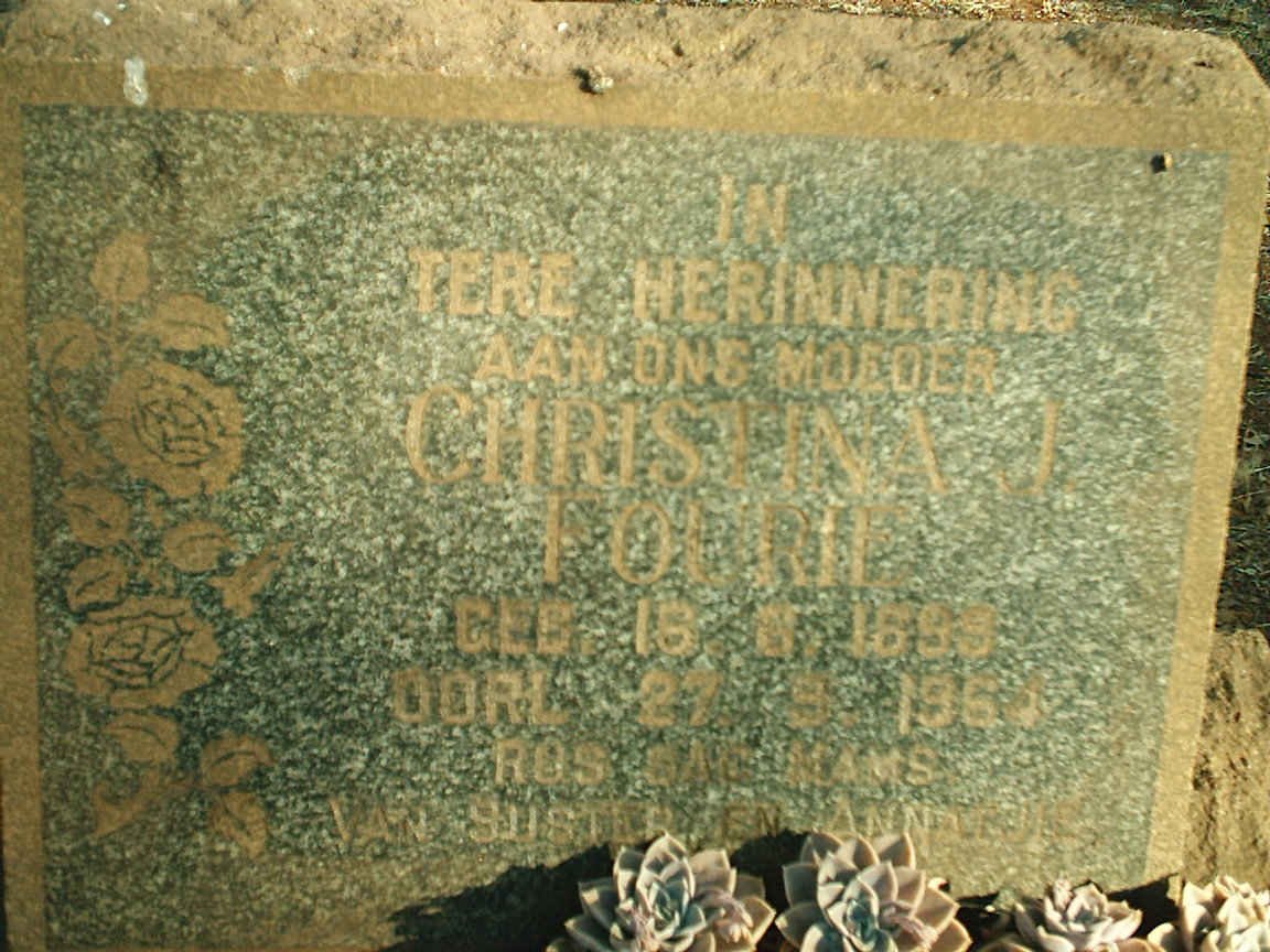 FOURIE Christina J. 1899-1964