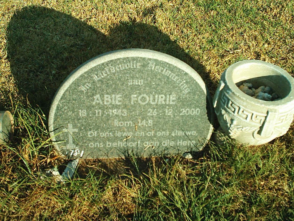 FOURIE Abie 1943-2000