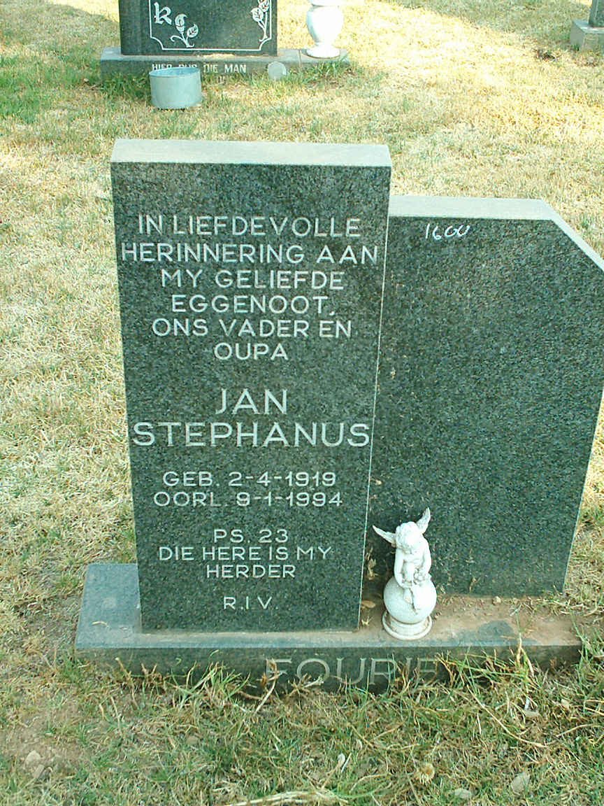 FOURIE Jan Stephanus 1919-1994