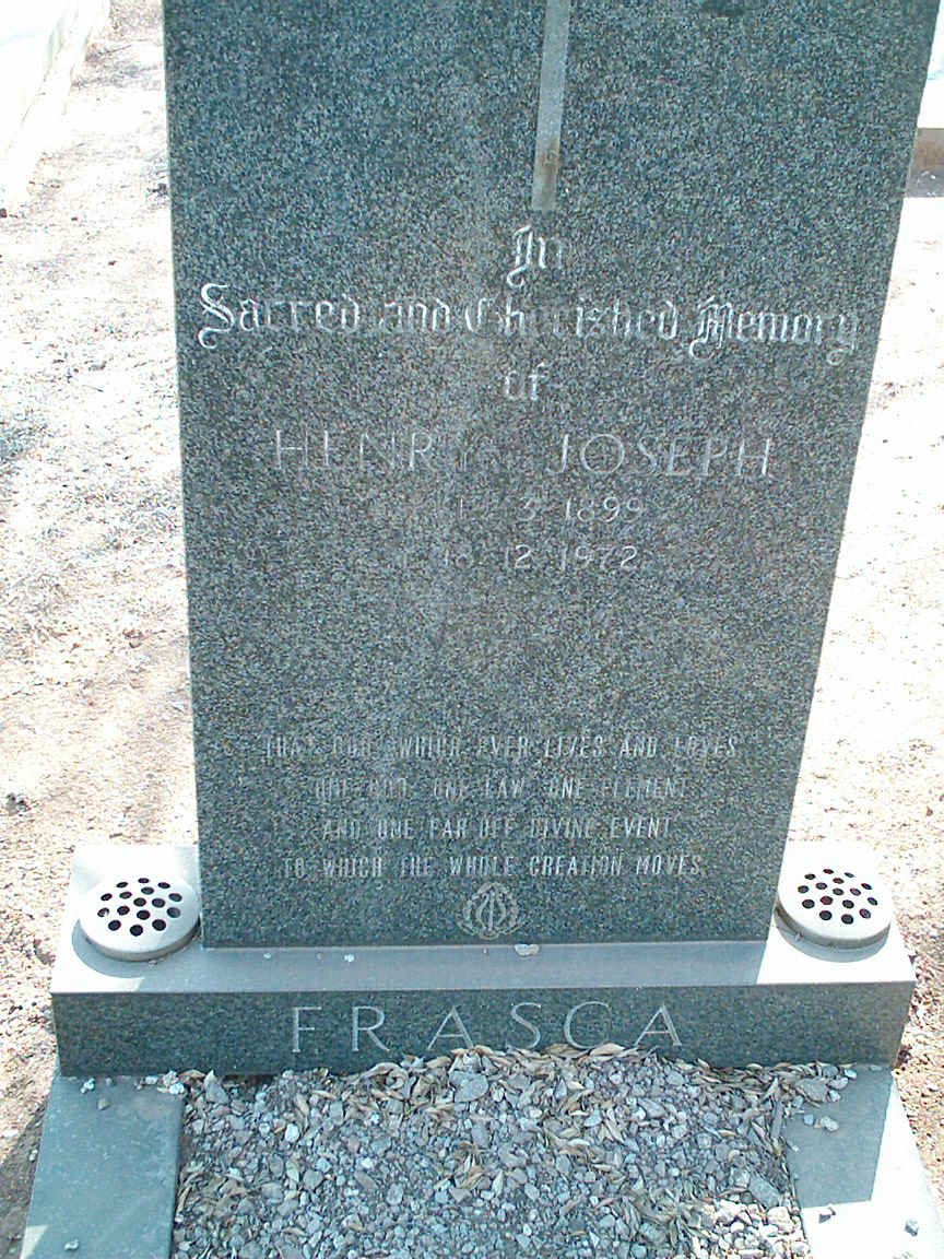 FRASCA Henry Joseph 1899-1972
