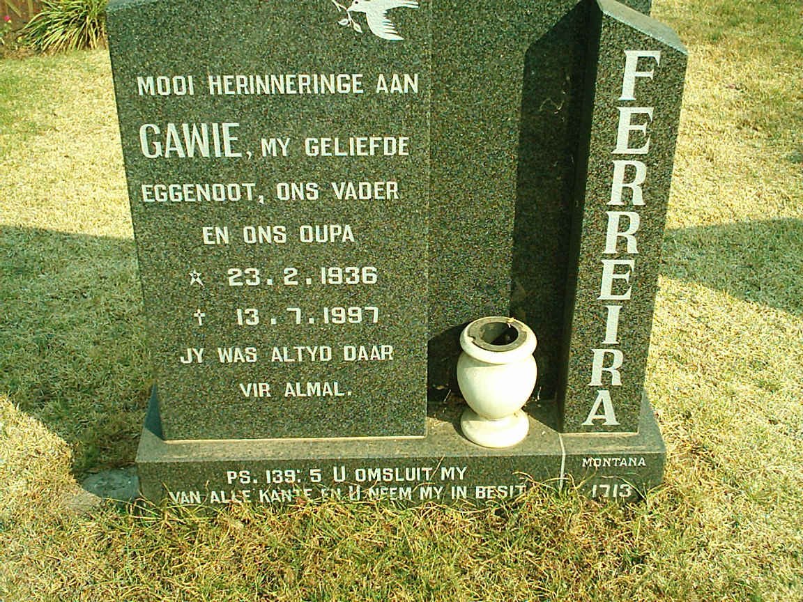 FERREIRA Gawie 1936-1997