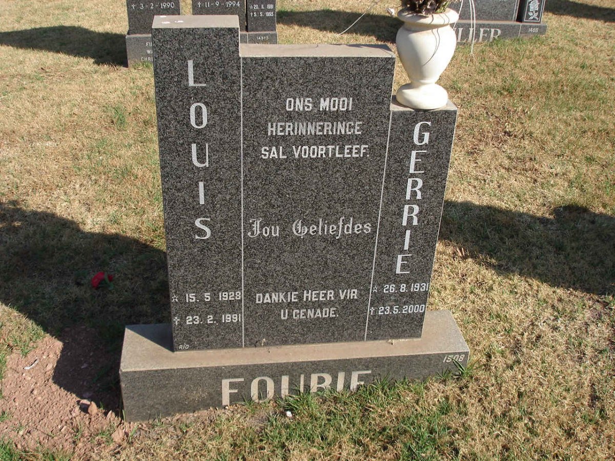 FOURIE Louis 1928-1991 :: FOURIE Gerrie 1931-2000