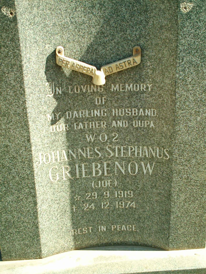 GRIEBENOW Johannes Stephanus 1919-1974