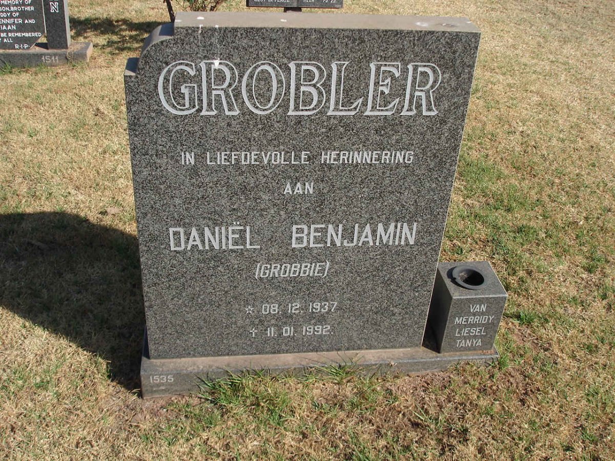 GROBLER Daniel Benjamin 1937-1992