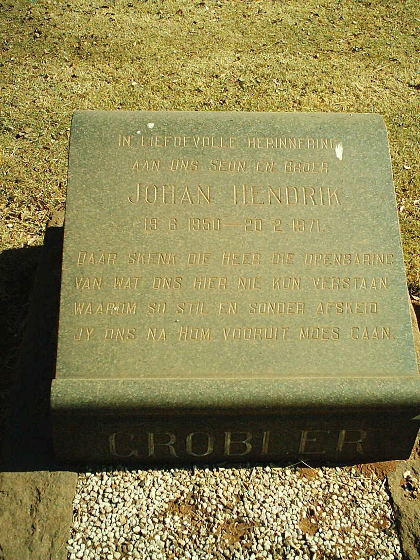 GROBLER Johan Hendrik 1950-1971