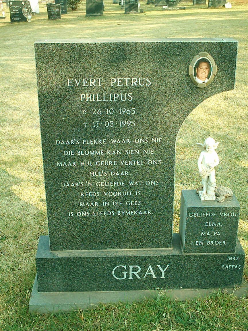 GRAY Evert Petrus Phillipus 1965-1995