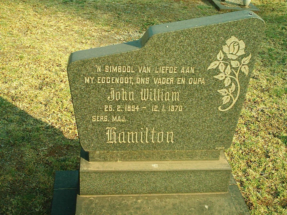 HAMILTON John William 1894-1970