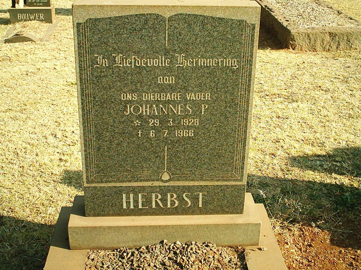 HERBST Johannes P.  1928-1966