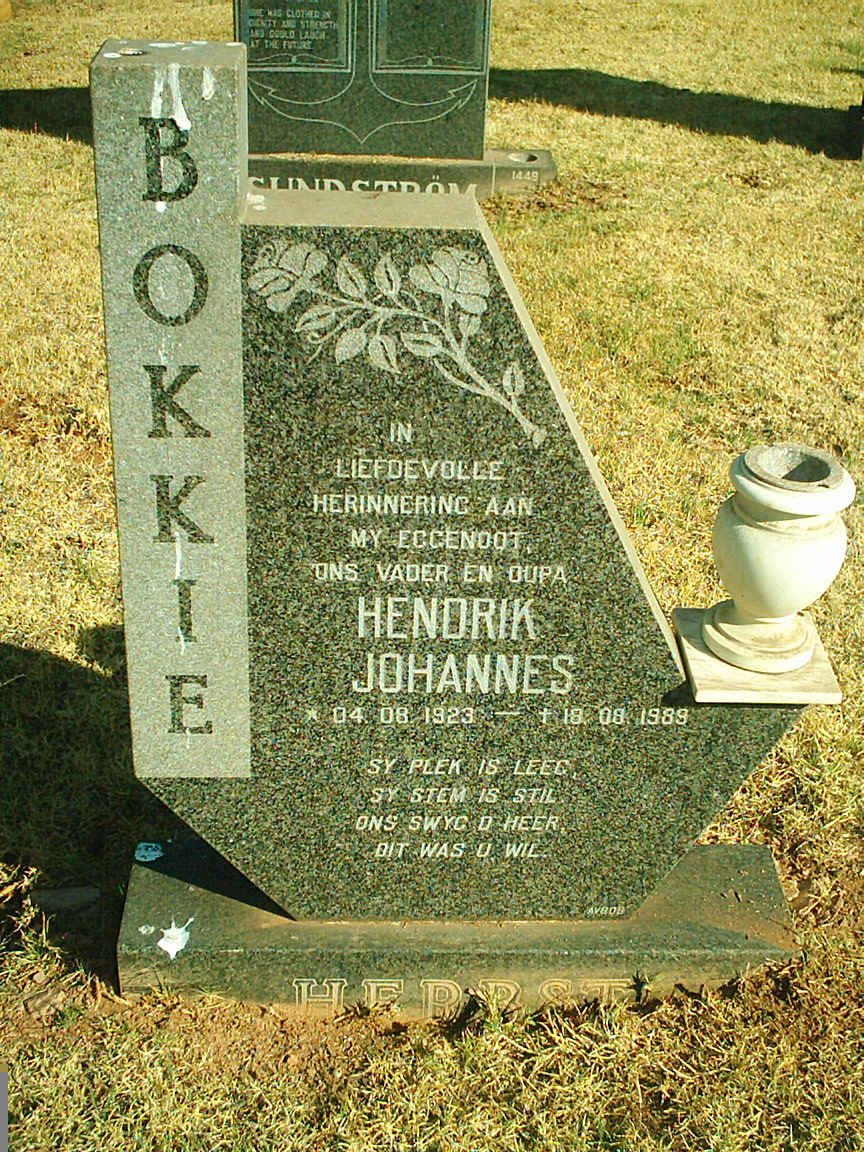 HERBST Hendrik Johannes 1923-1989