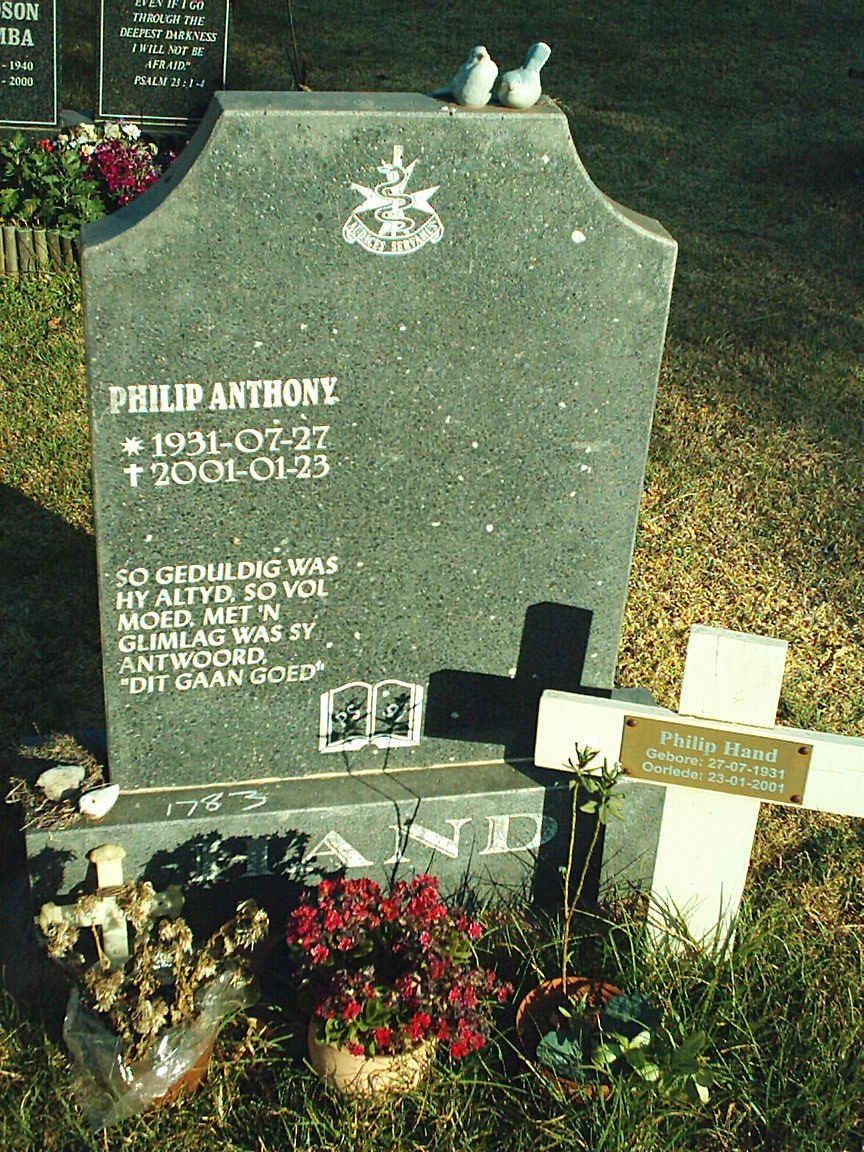 HAND Phillip Anthony 1931-2001