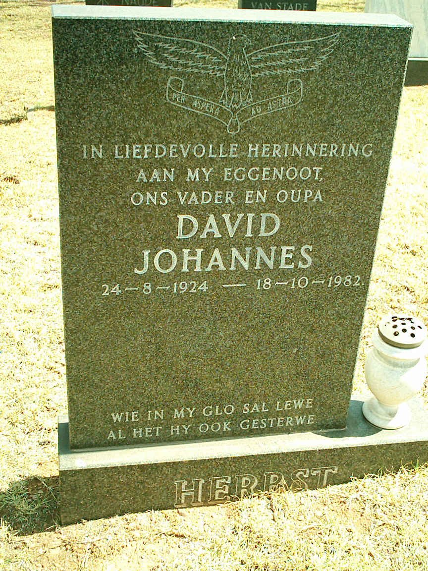 HERBST David Johannes 1924-1982