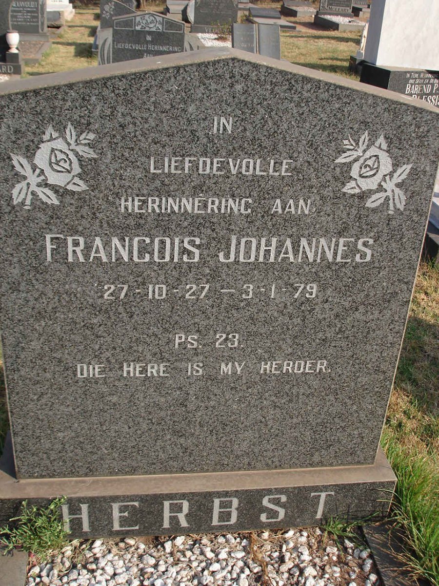 HERBST Francois Johannes 1927-1979