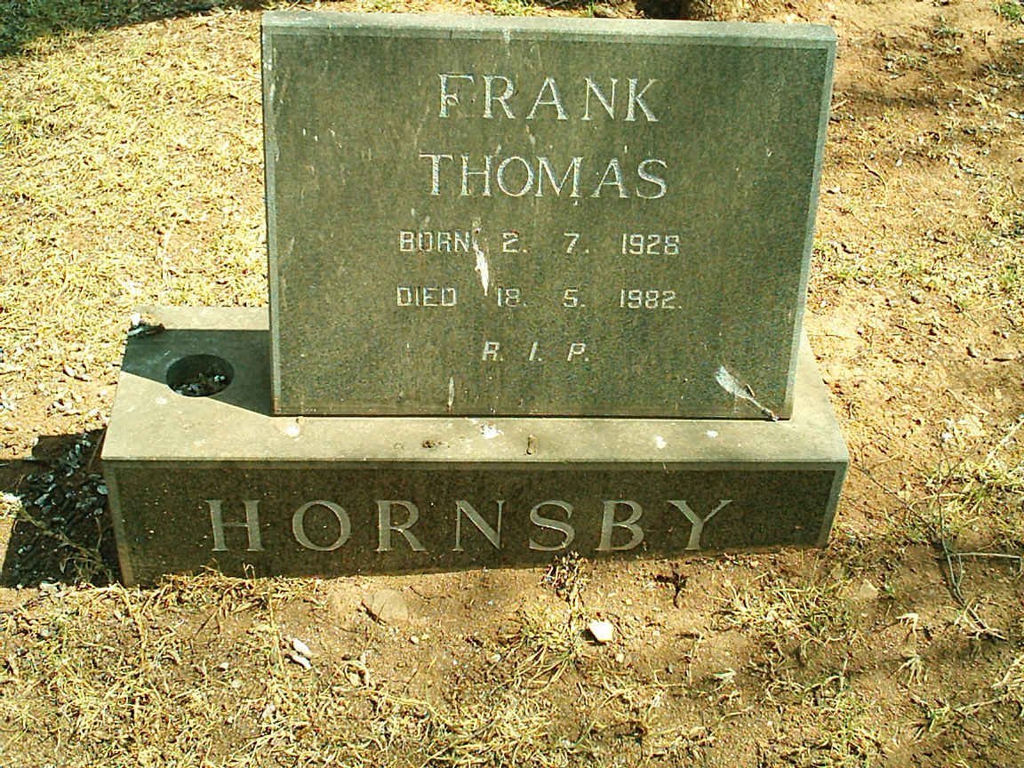 HORNSBY Frank Thomas 1926-1982