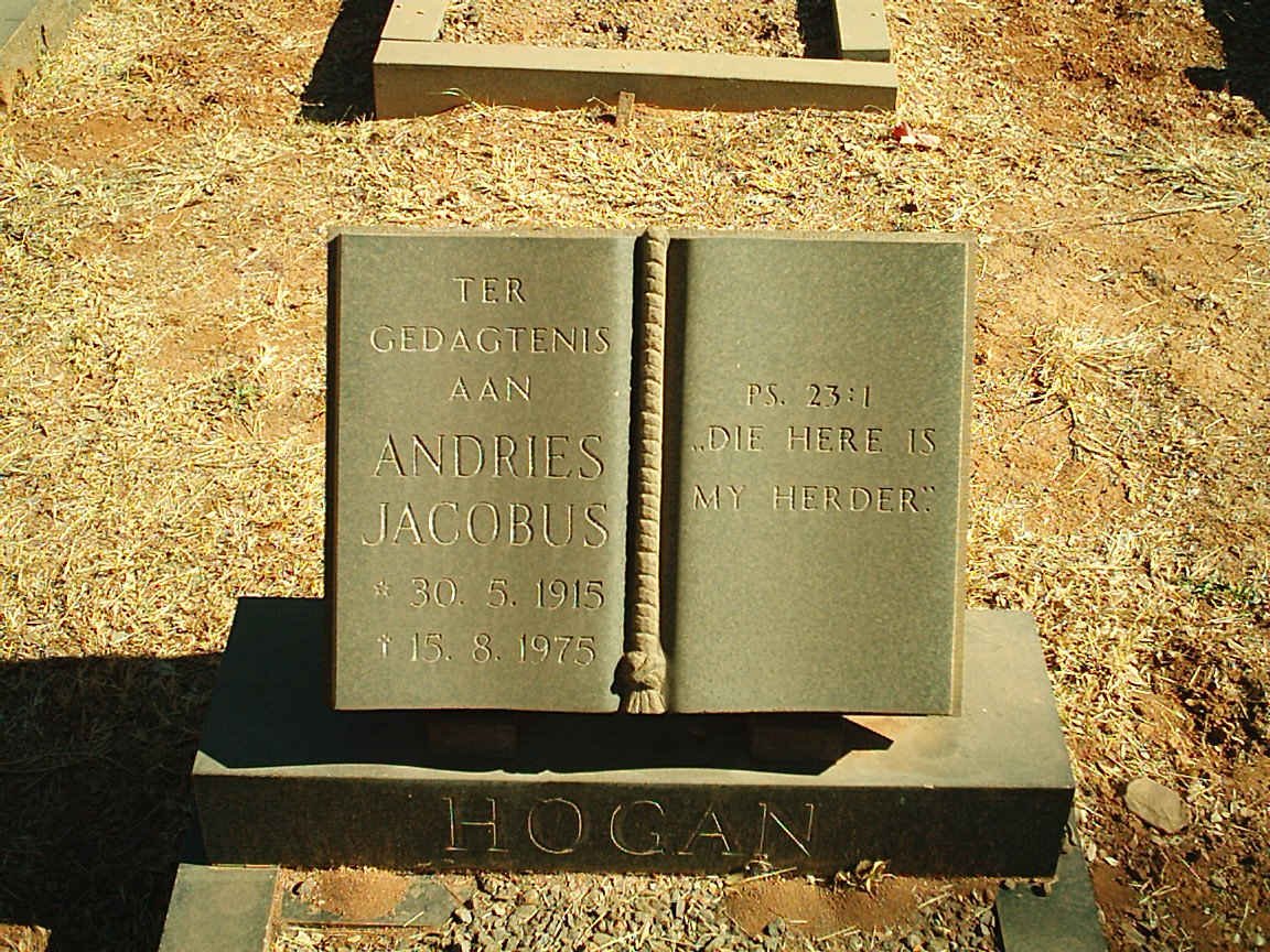 HOGAN Andries Jacobus 1915-1975