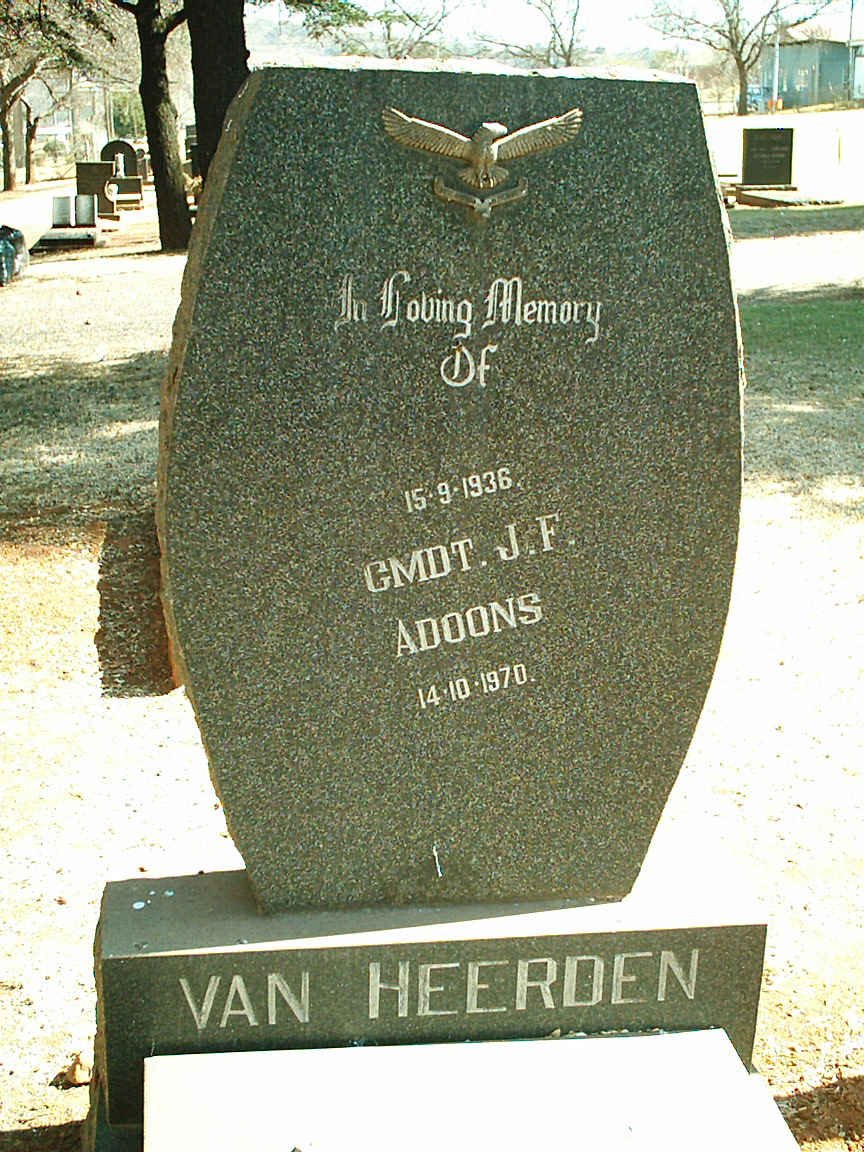 HEERDEN J.F., van 1936-1970