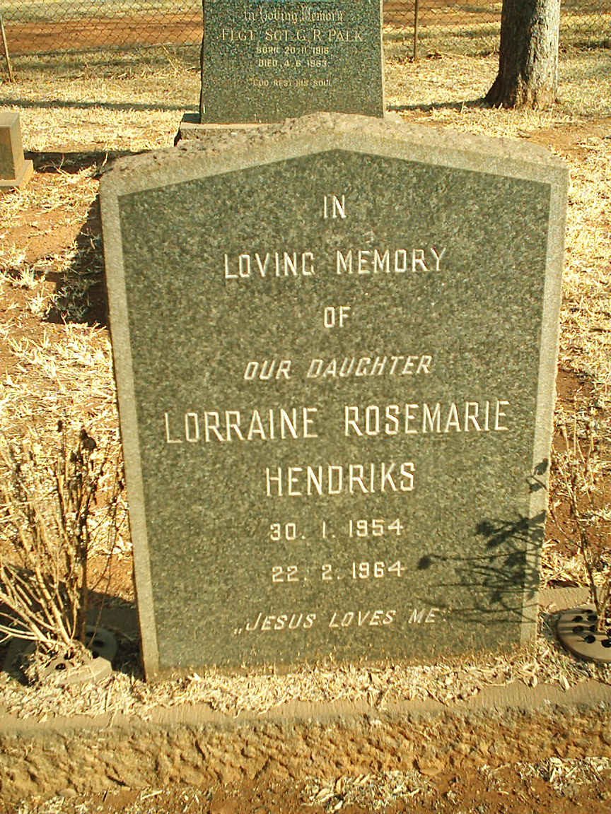HENDRIKS Lorraine Rosemarie 1954-1964