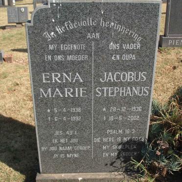 HEERDEN Jacobus Stephanus, van 1936-2002 &amp; Erna Marie 1938-1992