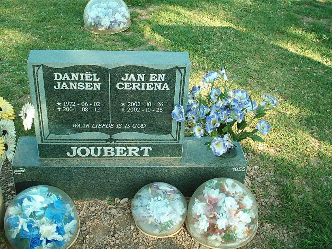 JOUBERT Daniel Jansen 1972-2004 :: JOUBERT Jan 2002-2002 :: JOUBERT Ceriena 2002-2002